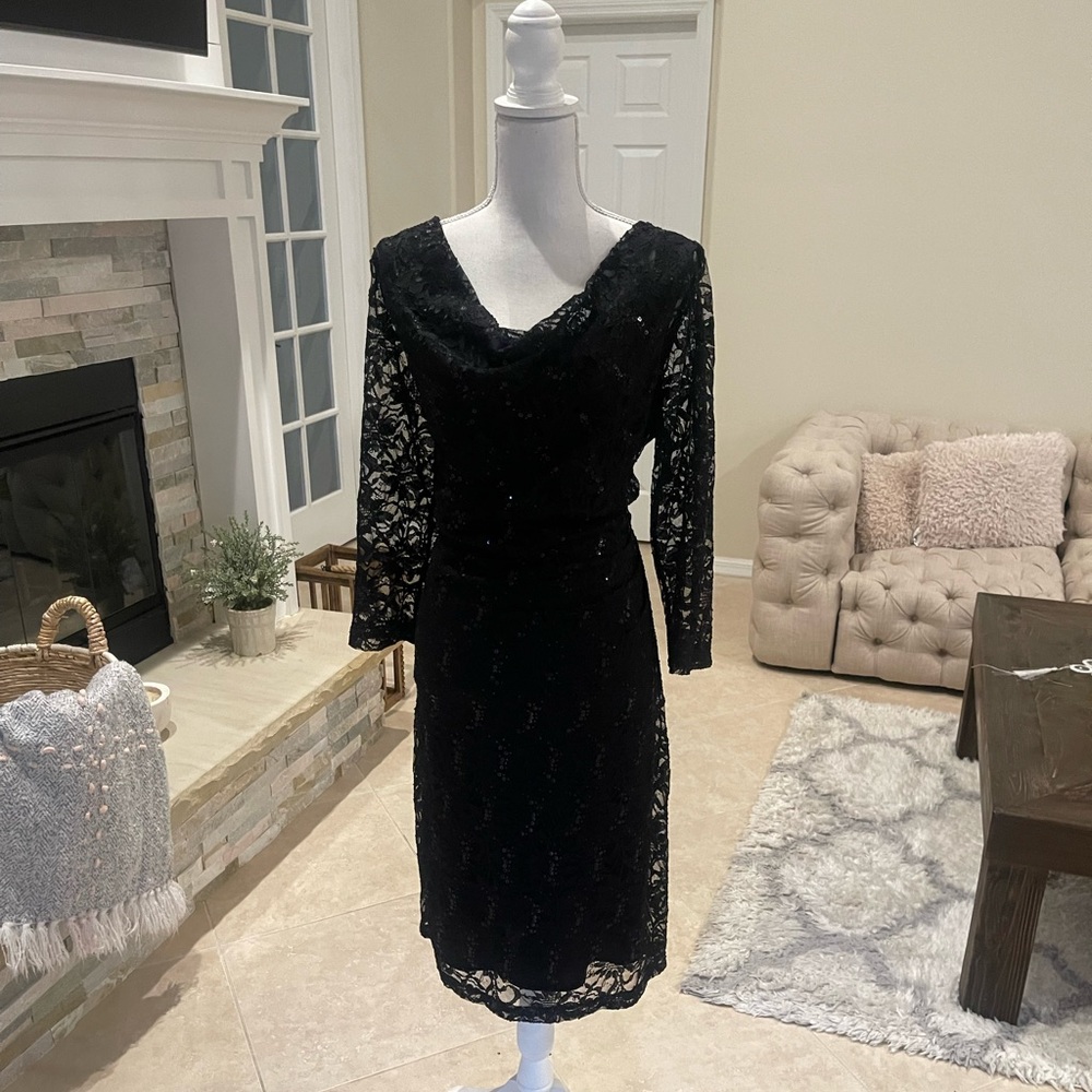 The Collection Debenhams Black Lace Midi Dress